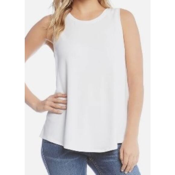 Karen Kane Lifestyle Sleeveless Pullover Tank Top Size Small White NWT - Picture 1 of 7